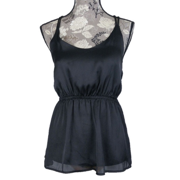 Rumors Tops - Rumors Black Satin Cami Sz M Tank Top Camisole